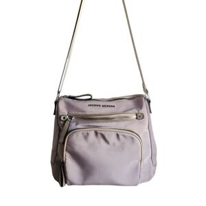 Adrienne Vittadini Taupe Nylon  Crossbody Shoulder Purse